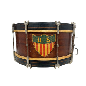 WWI US Army Snare Drum with Drumsticks