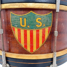 Load image into Gallery viewer, WWI US Army Snare Drum with Drumsticks