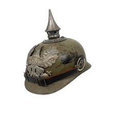 Load image into Gallery viewer, WWI Imperial German Army Prussian Enlisted Ersatz Stahlblech Steel Pickelhaube