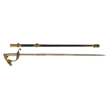 Load image into Gallery viewer, US Navy M1852 Sword w. Case - Rear Admiral John Warren Albrittain