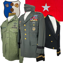 Load image into Gallery viewer, US Army General William R. Richardson Uniforms, Flag and Plaque Grouping