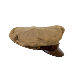 WWII US Army Officers Tan Visor, Named