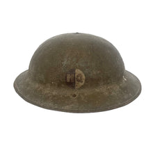 Load image into Gallery viewer, WWI US Army British Made Helmet with Chinstrap, HQ 319th Inf Reg, 80th Div