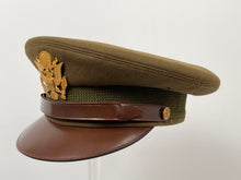 Load image into Gallery viewer, WWII US Army Officer’s Visor Cap