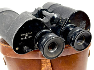 WWII M7 (7x50mm) Binoculars with Leather Carrying Case - Named