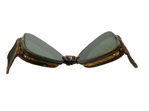 WWI US Army Flight or Dispatch Goggles w/ Initials